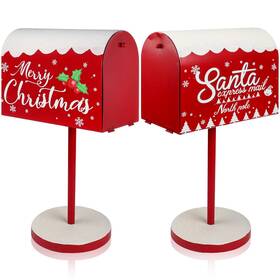 Xla-soaoo-1855 Soaoo Christmas Mailbox Letters To Santa North Pole Post Vintage Mail