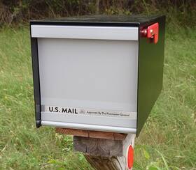 Solar Group Inc. 445000259264 Heavy Duty Modern Steel Metal Mailbox Post Mount Curbside Mail Box Usps Approved