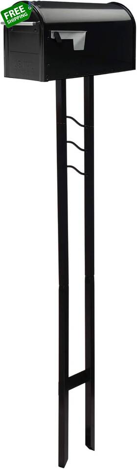 Solar Group Inc. 445043760796 Architectural Mailboxes Franklin Galvanized Steel Mailbox And Post Kit Fm11kite