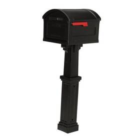 Ghc40bam Solar Group Inc. Grand Haven Plastic Mailbox And Post Kit Black Extra Large