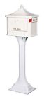 Solar Group Pedestal Mailbox Cast Aluminum 50-1 4 H X 18 W 12-1 2 D White 046462002800
