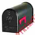 Solar Mailbox Post Home Office Decor Rural Security Steel Aluminium Flag Black Eagle 0735204813902
