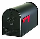 E1600b00 Solar Steel Mailbox Premium Large Black Group Rural