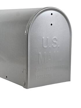 St15 Southern Gemini Vintage Silver Rural Mailbox Us Steel Nos