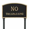 Sp-7sm-bg-ls Montague Metal Products No Trespassing Arched Lawn Plaque