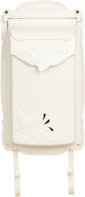 Special Lite Products 092776204430 White Cast Aluminum Vertical Wall Mount Mailbox