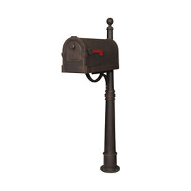 Scs-1014-spk-600-cp Special Lite Savannah Curbside Mailbox With Ashland Post Copper