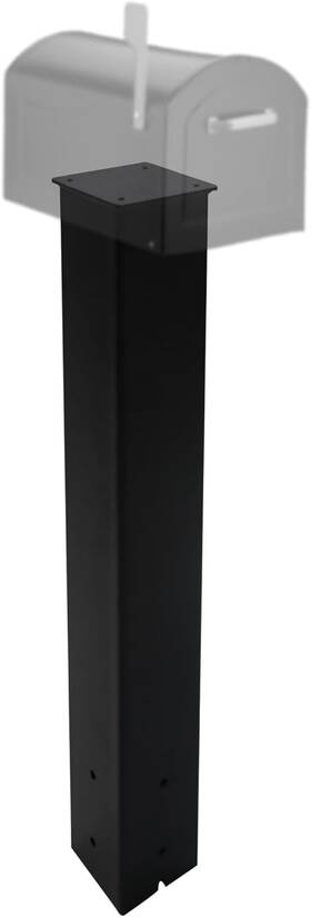 Ufab-465 Spectra Overseas Mailbox Post - 27 X 4 Inch Rust Resistant For Outside Metal Black