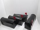 8709c Standard Mailbox Gibraltar Black 4 Lot Steel Post-mount Elite