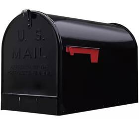 St2000bam Stanley Gibraltar Extra-large Capacity Galvanized Steel Black Post-mount Mailbox