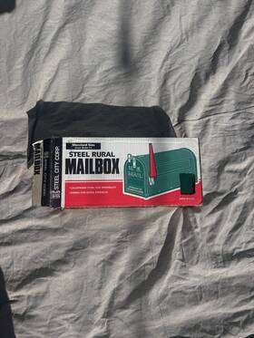 Steel City Corp 042014001055 Vintage Green Mailbox 1-c Galvanized Usa Nos Open Box