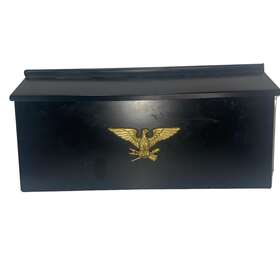 Rsm-1b Steel City Vintage House Mount Ranch Porch Mailbox Ranchero Black Gold Eagle