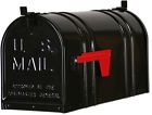Steel Mailbox Postal Pro Rural Post Mount Mail Locking Box Galvanized Solar Gibraltar Black 890583002719