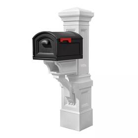 Step2 313101342338 Atherton Grand Resin Overpost Extra Large Black Onyx Mailbox And Classic White M