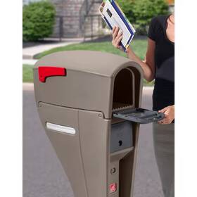 Step2 313102121116 Mailmaster Streamline Large Resin Overpost Mailbox And Post Combo Mocha