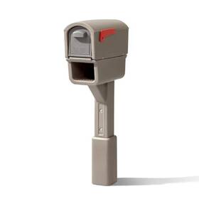 578700 Step2 Mailmaster Express Plus Plastic Small Mailbox Brown With Post