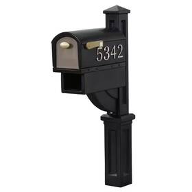 Step2 705353464768 Mailmaster Hudson Resin Overpost Mailbox And Post Combo Black Onyx