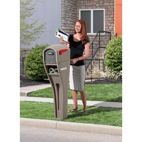 Step2 711181937787 Mailmaster Streamline Large Resin Overpost Mailbox And Post Combo Mocha