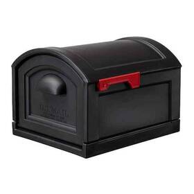 Step2 733538517695 Onyx Black Extra Large Post Mount Mailbox Steel Rural Galvanized Mail Heavy-duty