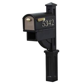 Step2 744110387735 Mailmaster Hudson Mailbox Post Black Heavy Duty Newspaper Holder Mount Large