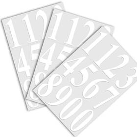 51mailbsw Sticro Die Cut White Vinyl Numbers Stickers 2 Inch Self Adhesive - 3