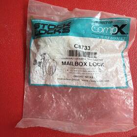 Stock Lock Compx C8733 Locks Usps Mailbox Bright Nickel 2 Keys