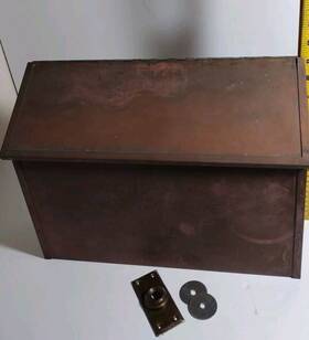 Streetscape Inc. 773551003638 Copper Steel Classic Cast Wall Mount Mailbox With Doorbell Plate Vtg