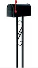 T11kir Strong Rural Group Mailbox Solar Black T1 Post Combo