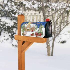 03176 Studio M Mailbox Cover Santas Workshop Mailwrap