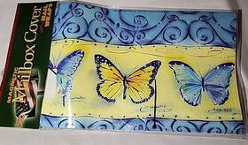 Studio M Mailwraps 831941006475 Nip Magnetic Mailbox Cover Inch Butterfly Dance Blue And Yellow