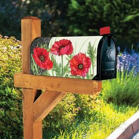 Mw00364 Studio M Mailwraps Magnetic Mailbox Cover Regal Poppies