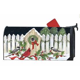 Mw06903 Studio M Winter Cottage Mailbox Covers Magnetic Standard Size 18 Inch X 21 Cardinals