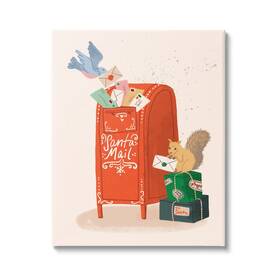 Stupell Industries 197081592545 Santa Mail Holiday Parcels Letters Canvas Wall Art Design By Kristina Hultkr