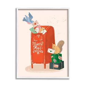 Stupell Industries 197081592705 Santa Holiday Parcels Letters Framed Wall Art Design By Kristina Hultkrantz