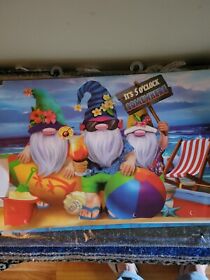 M01697 Summer Gnomes Humor Magnetic Mailbox Cover Beach Scene Standard Briarwood Lane