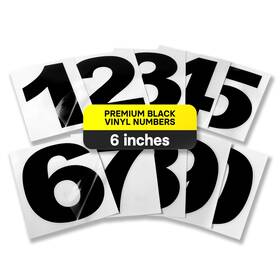 Ss-td-ab09 Sutter Signs Black Vinyl Numbers 6 Inch 0-9 Weatherproof Mailbox Arial