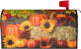 Sweetshow 445011690667 Fall Magnetic Mailbox Covers Standard Size 18 X 21 Sunflower Pumpkin Maple Leaf