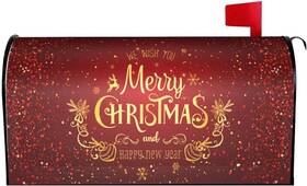 Sweetshow 705353328411 Christmas Mailbox Covers Magnetic 21 Inch X 18 Snowflakes Reindeer Xmas Cov