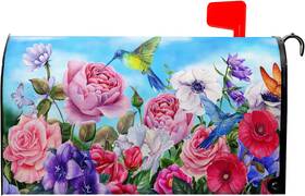 Sweetshow 726084517622 Spring Welcome Flowers Mailbox Cover Floral And Bird Magnetic M
