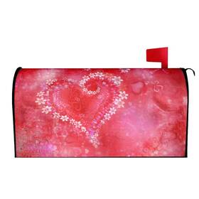Glp-fba-202120101 Sweetshow Valentine Magnetic Mailbox Cover Standard Size 21 Inch L X 18 W Romantic Heart Flow