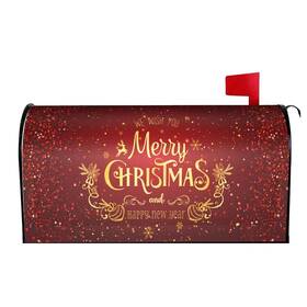 Ocy-xxg2021101601 Sweetshow Christmas Mailbox Covers Magnetic 21 Inch X 18 Snowflakes Reindeer Xmas Cov