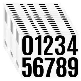 Sxdmhyb 4in-shuzi 16 Sheets /160 Pcs Mailbox Number Stickers 4 Inch 8.7 11.4in Black