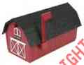 T1003 Mailbox Black Red Barn Flambeau Roof