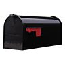 T1s00b00 Gibraltar Mailbox Classic Medium Post Mount Black Distressed 046462010676