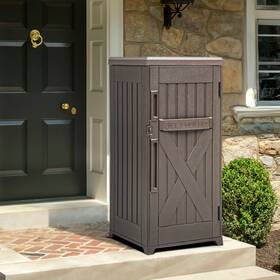 Beysh5qjup Taus 60 Gallon Large Package Delivery And Storage Box With Lockable Secure Resin