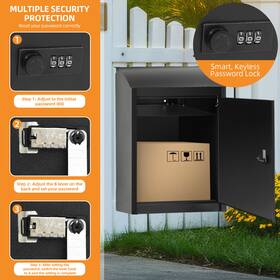 Beyshxm9wz Taus 16.5x13.8x25.4 Inch Secure Delivery Box With Coded Lock For Home Office School