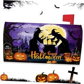 Yit-teenyyou-7705 Teenyyou Halloween Mailbox Covers Magnetic Standard Size 21 Inch X18 Fall Pumpkins Witch