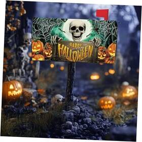 Yit-teenyyou-7876 Teenyyou Halloween Mailbox Covers Magnetic Standard Size 21 Inch X18 Fall Pumpkins Skull