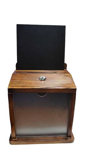 The Joyful Willow 860009860100 Donation Box - Light-weight And Sturdy Pine Wood Tip Jars Suggestion With
