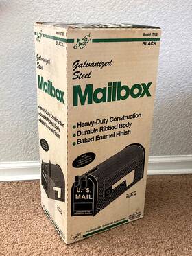 St10b The Solar Group 46462 10001 Black Galvanized Steel Mailbox Standard T1 Size Model#